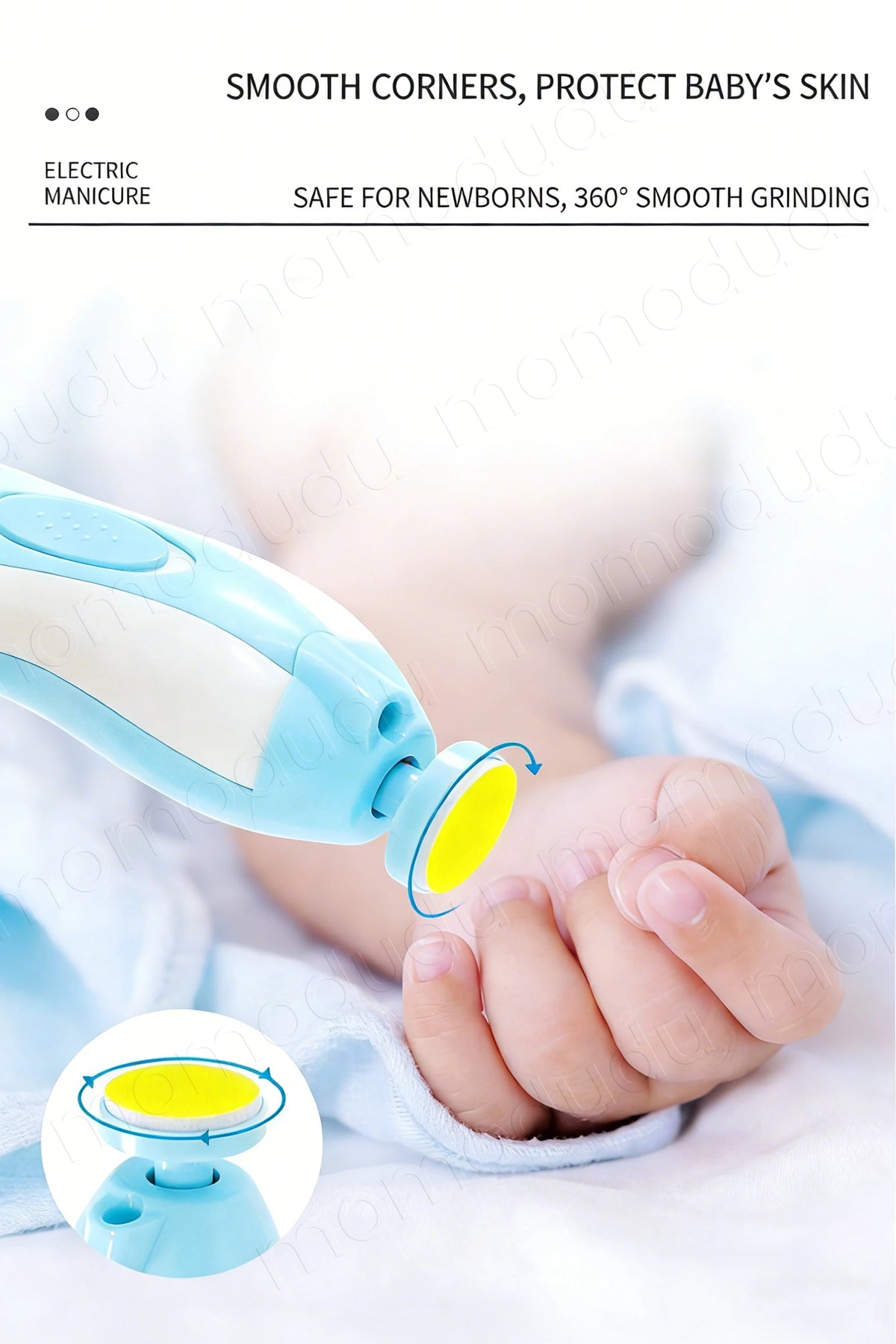 Electric Baby Nail Trimmer with LED Light