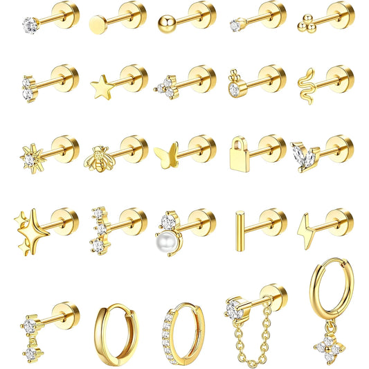Surgical Steel Flat Back Earrings