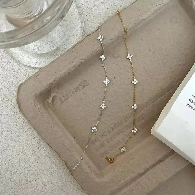 Four-Leaf Crystal Jewelry Set