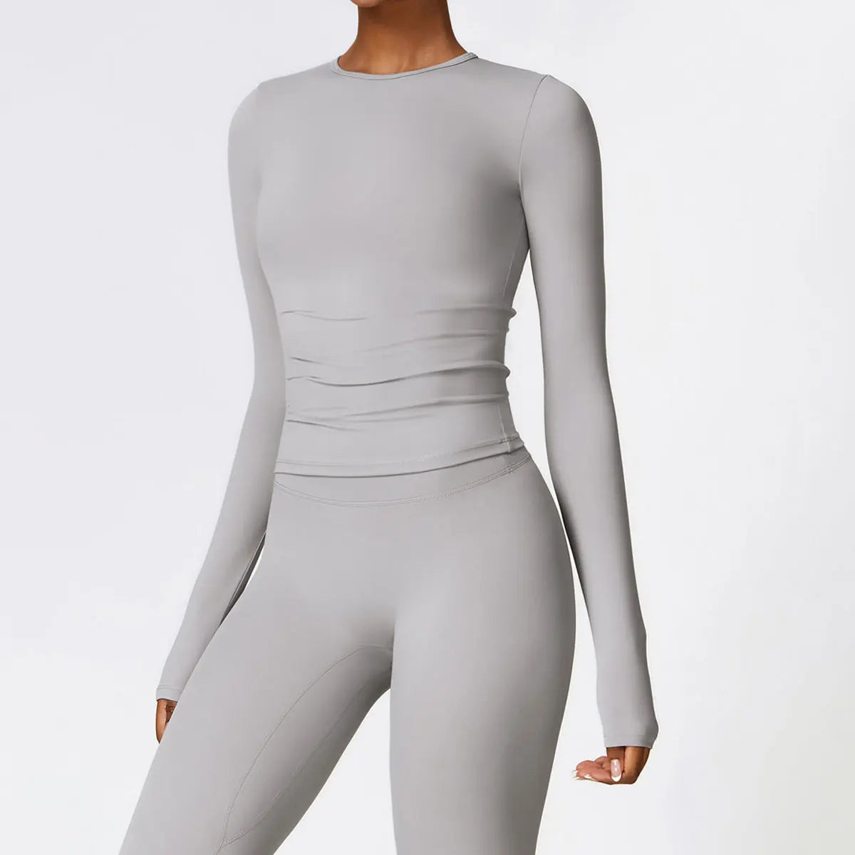 Haut de sport NCLAGEN pour femme, manches longues, idéal pour le fitness, la course et la salle de sport, vêtement d'entraînement respirant, à séchage rapide et hautement élastique.