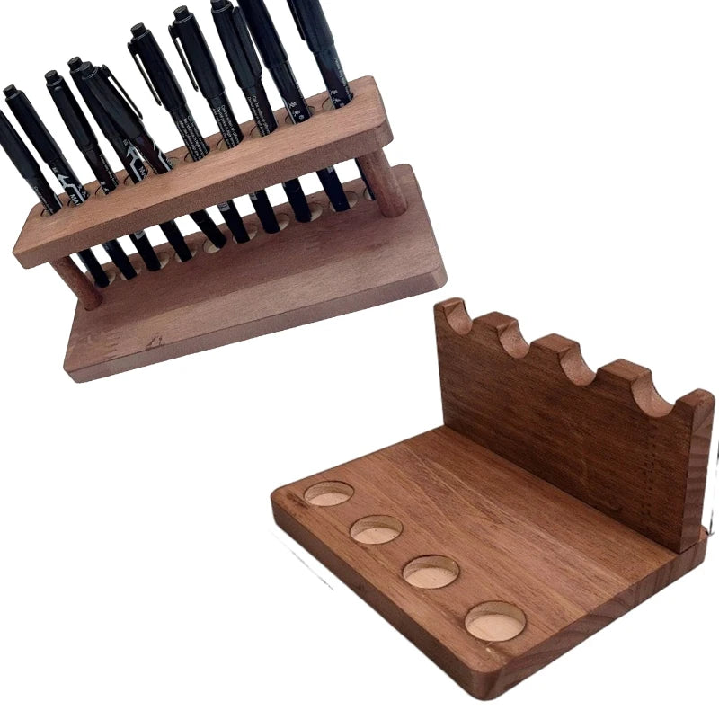 Walnut Wood Multifunction Desk Organizer