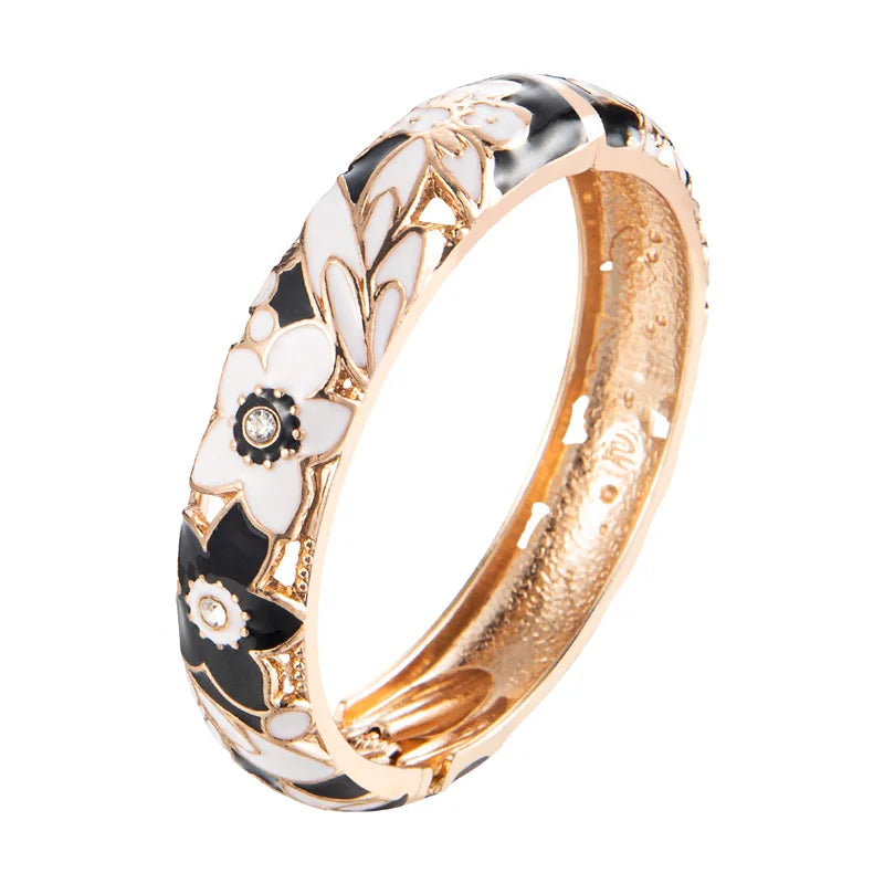 Double Enamel Bangle Bracelet Set