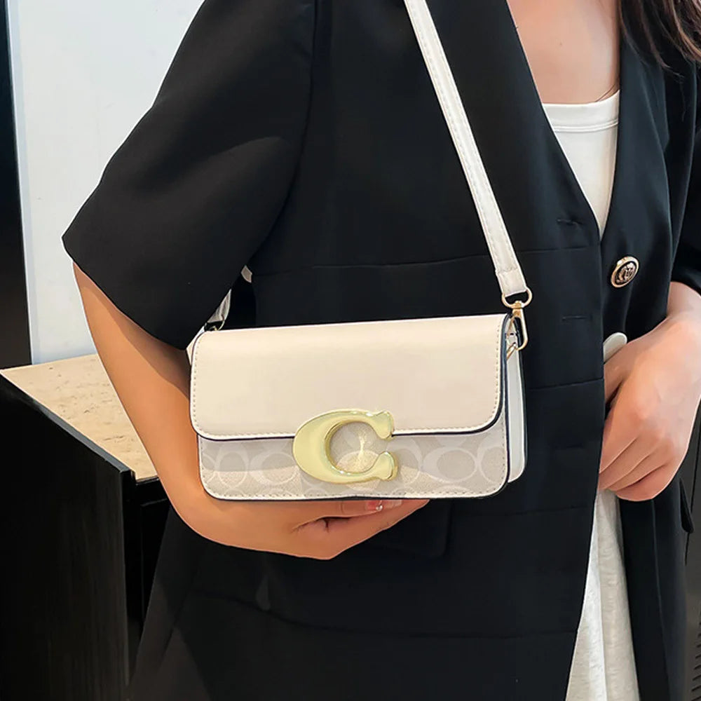 Borsa a tracolla vintage a fiori 2026, nuovo modello alla moda, borsa a conchiglia versatile