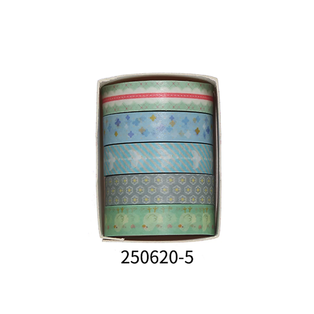 Romantic Flower Washi Tape (5 Rolls)