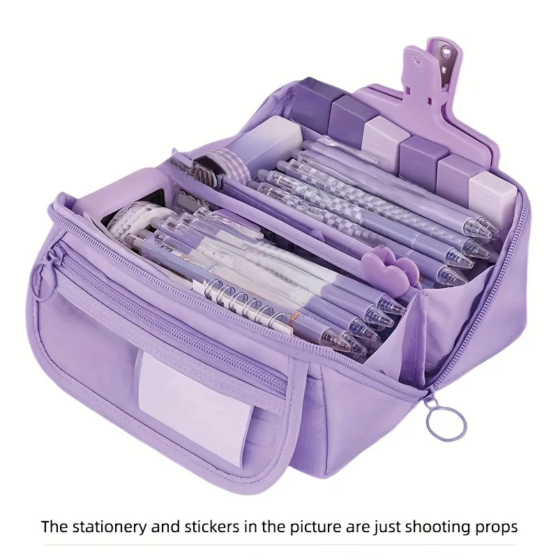 Multi-Compartment Pencil Case Organizer