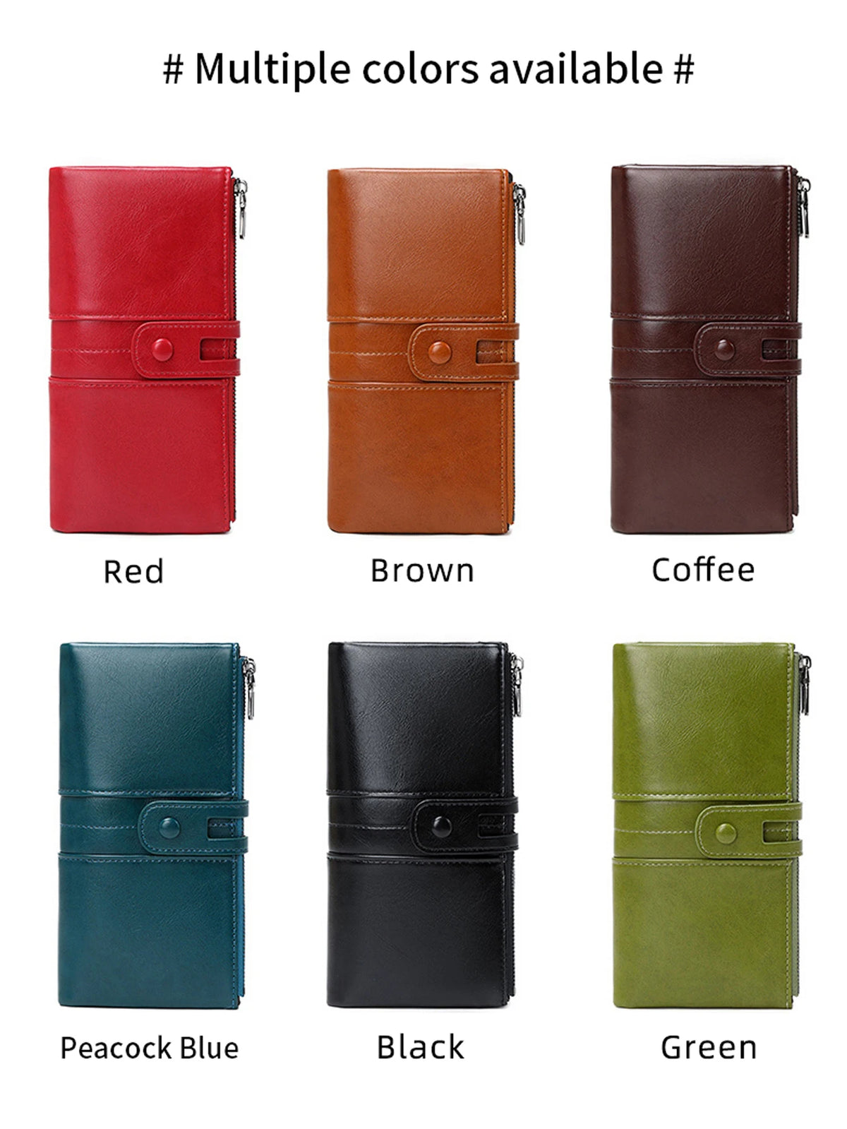 Women's RFID Long Wallet with Coin Pocket