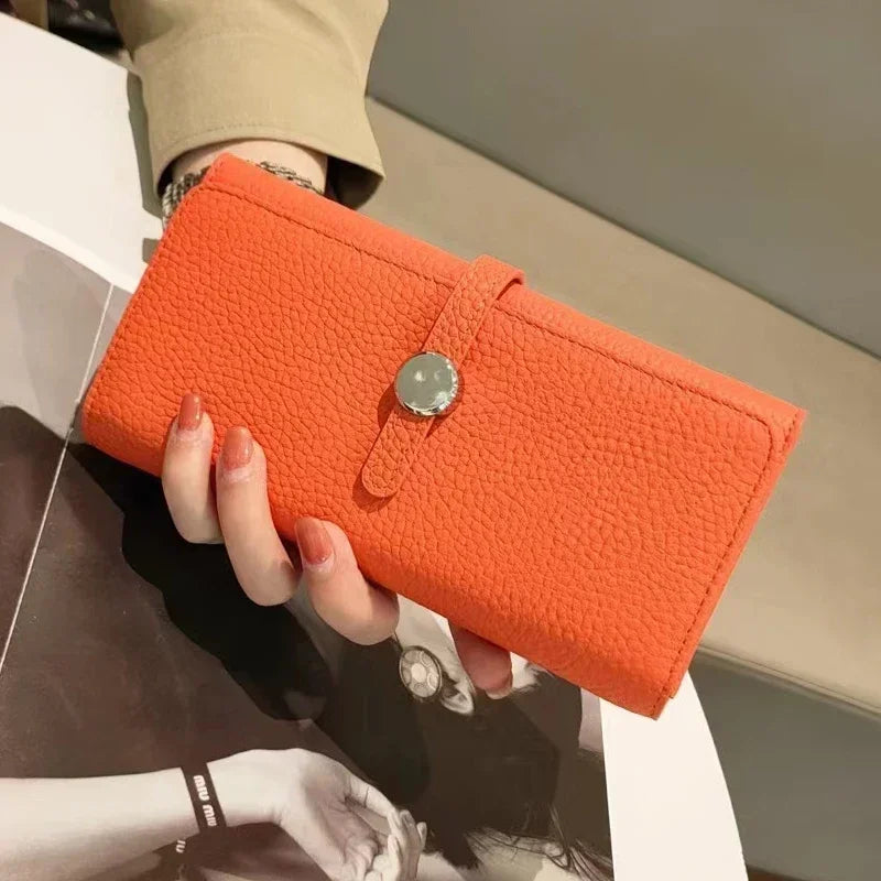 Women's Genuine Leather Long Clutch Wallet