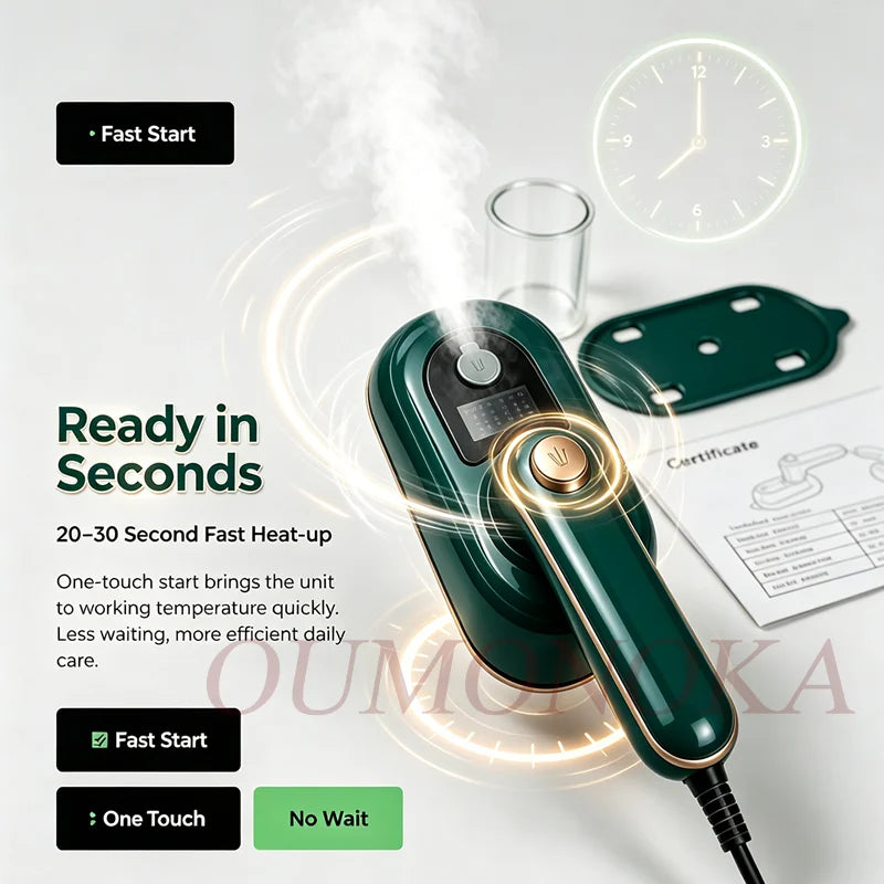 Portable Vertical Mini Garment Steamer for Travel (US Plug)