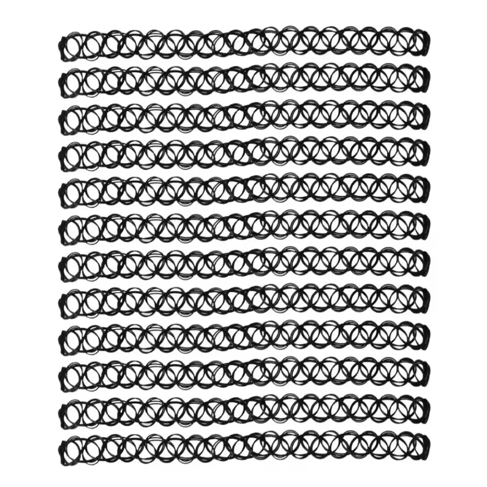 Gothic Black Braided Choker
