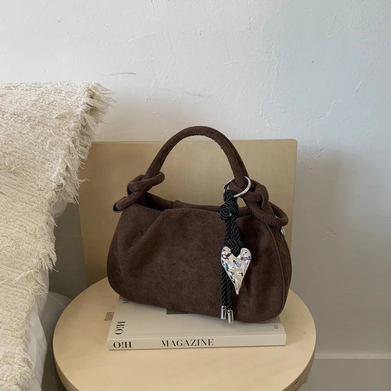 Small Suede Shoulder Crossbody Bag