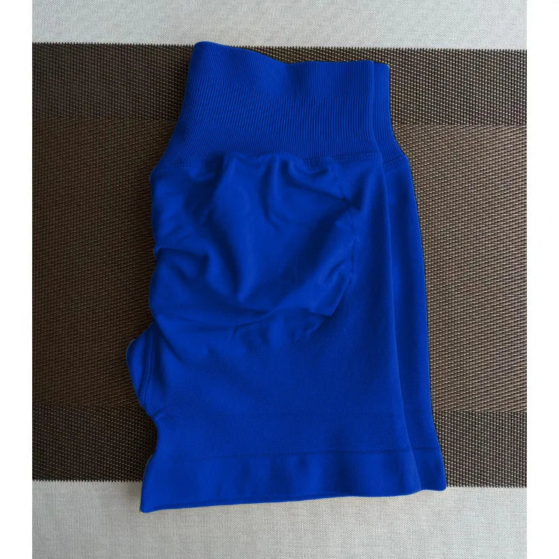 Pantaloncini da yoga a vita media con tre pannelli da donna, compressione moderata per controllo addominale e effetto push-up, pantaloncini sportivi sexy da 3 pollici per glutei a pesca