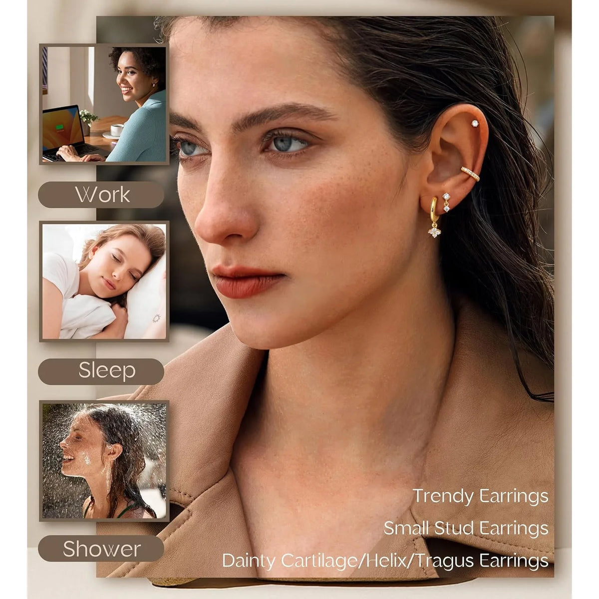 Surgical Steel Flat Back Earrings