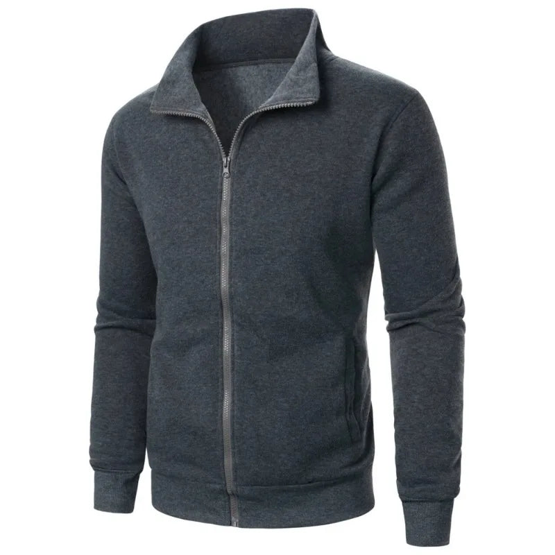 Men's Long Sleeve Zipper Jacket – Casual, Warm