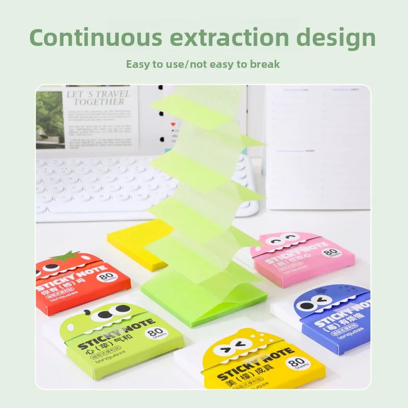 Pull-Out Dispenser Sticky Notes, 80 Sheets