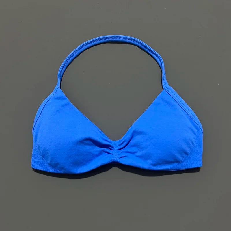 Soutien-gorge de sport dos nu à maintien élevé pour femme, haut de fitness sans couture, respirant, pour yoga, course et entraînement