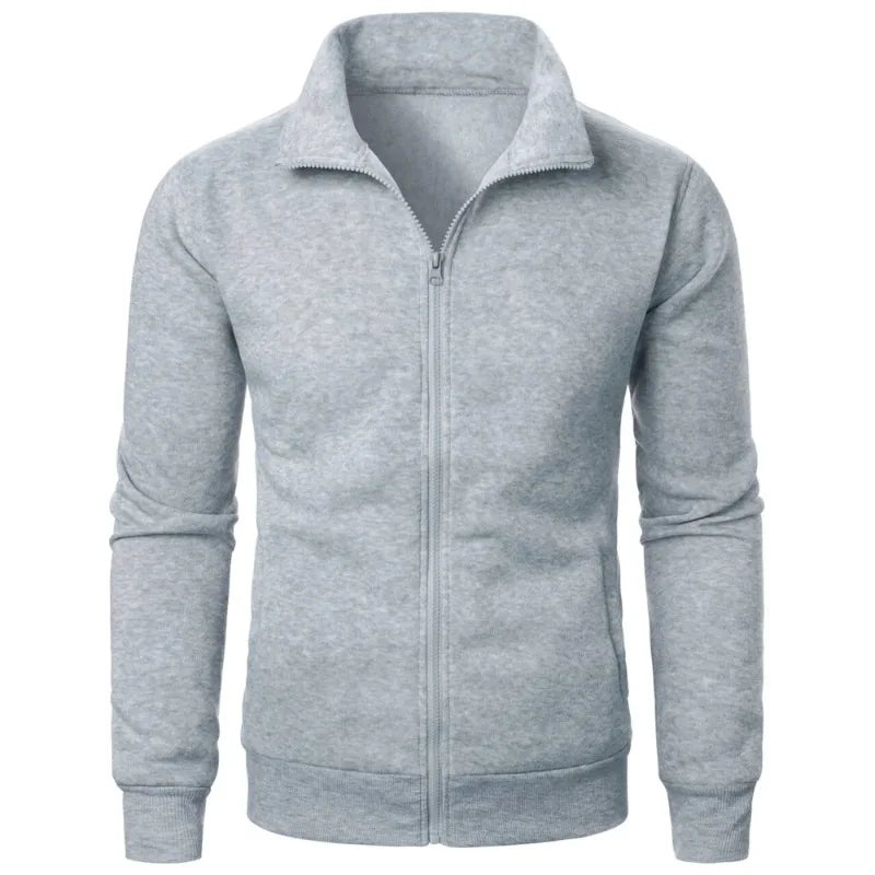 Men's Long Sleeve Zipper Jacket – Casual, Warm