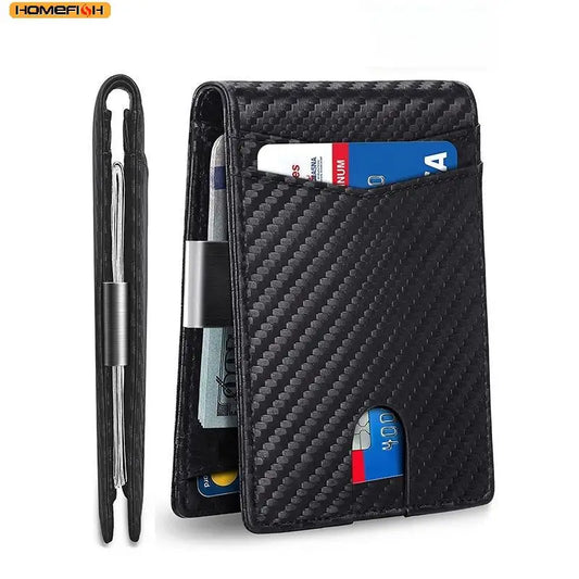 Men's Carbon Fiber RFID Bifold Wallet