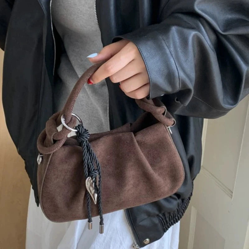 Small Suede Shoulder Crossbody Bag