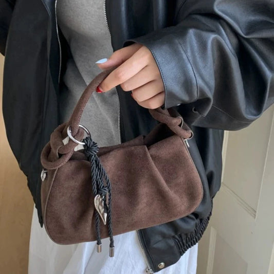 Small Suede Shoulder Crossbody Bag