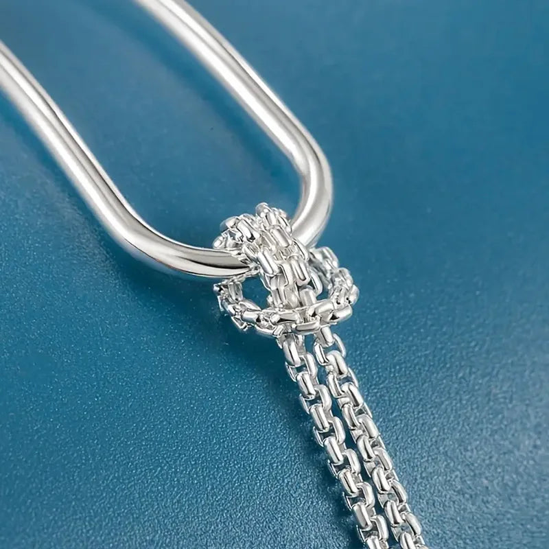 S925 Sterling Silver Geometric Bracelet