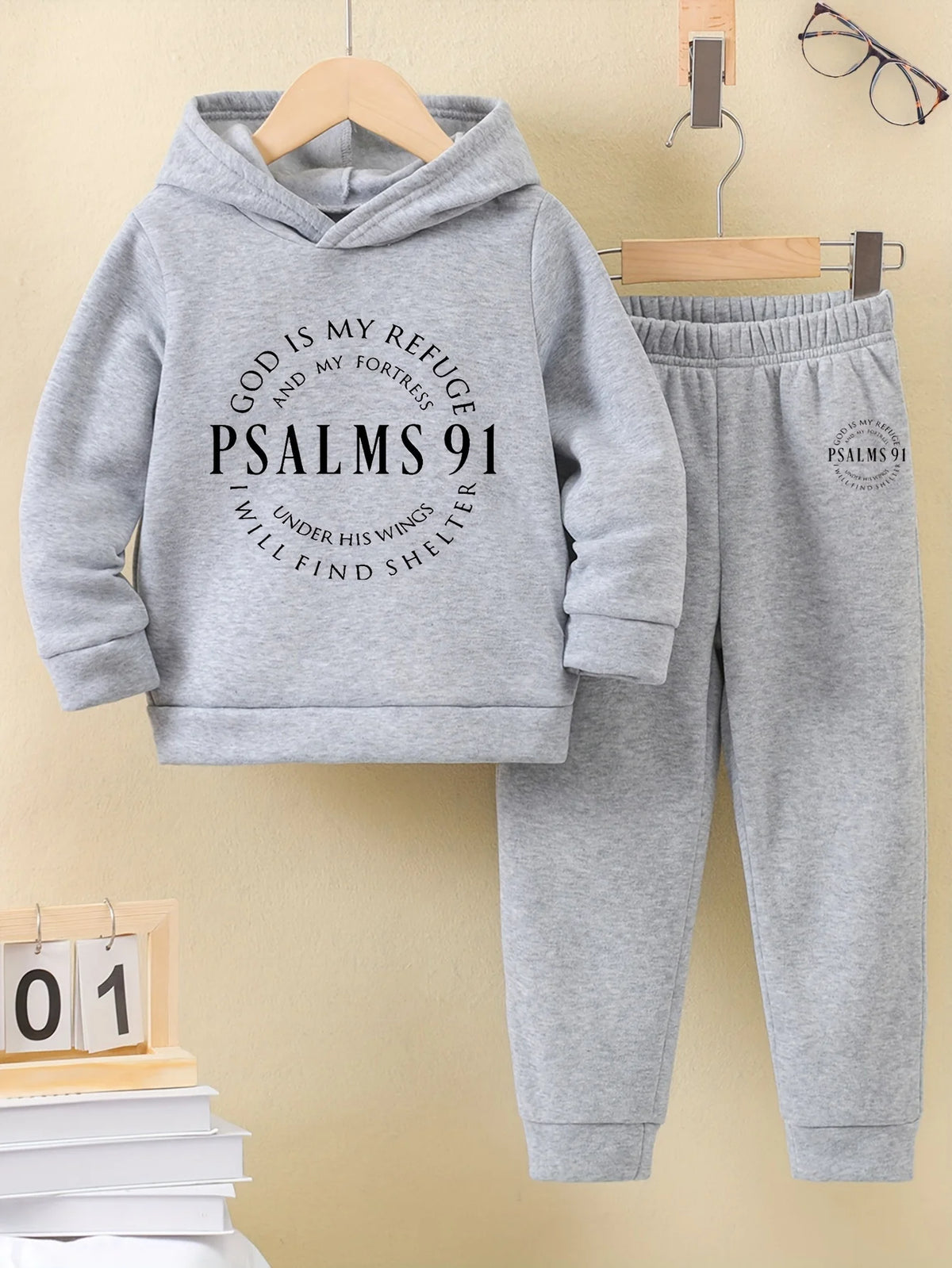 2-teiliges Fleece-Set für Jungen für Herbst/Winter – Hoodie & Hose