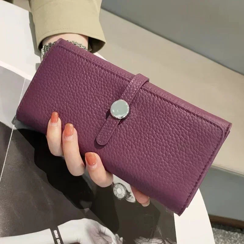 Women's Genuine Leather Long Clutch Wallet