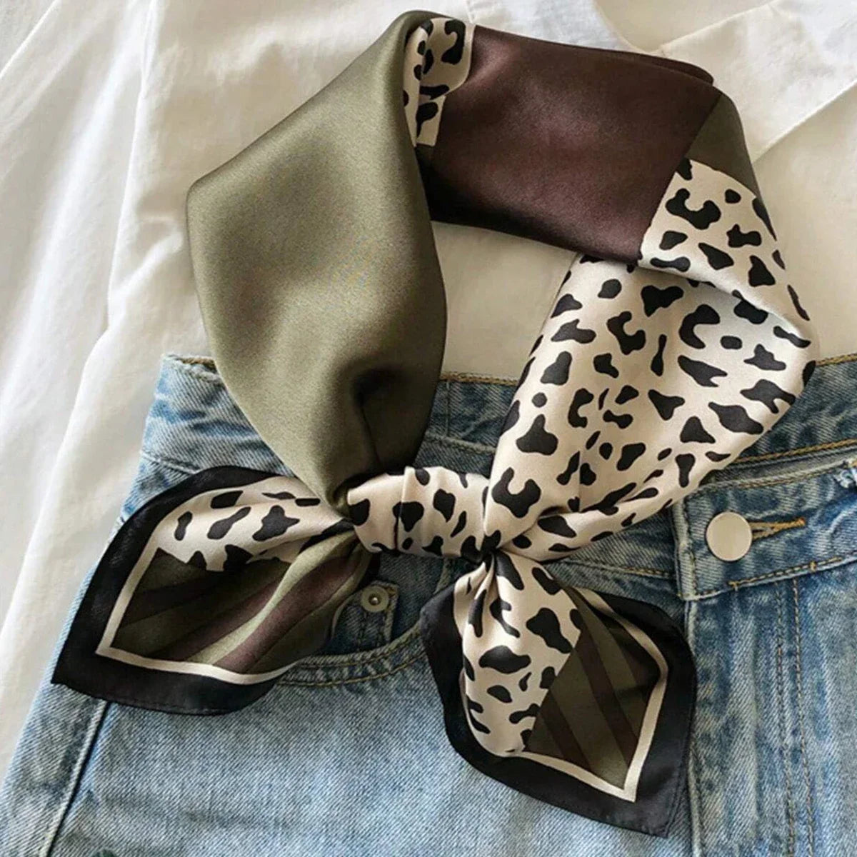 Pink Floral Square Scarf