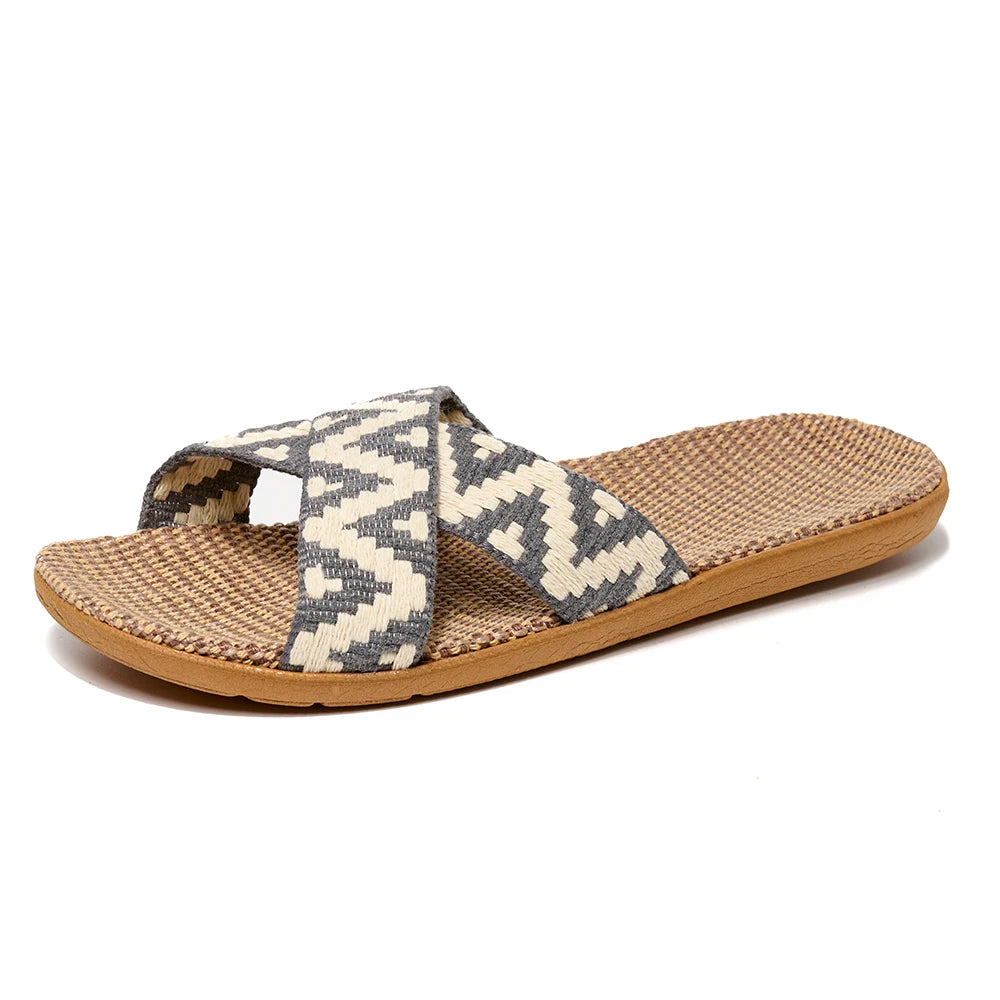 Men's Linen Indoor Slippers