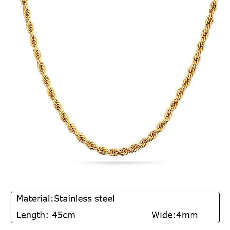 Chunky Gold Plated Link Necklace (stainless steel)