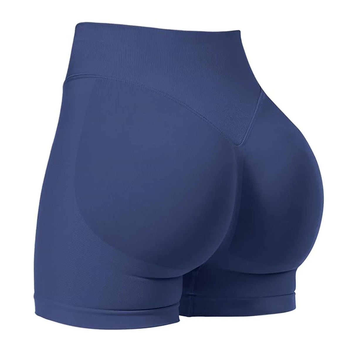 Pantaloncini da yoga a vita media con tre pannelli da donna, compressione moderata per controllo addominale e effetto push-up, pantaloncini sportivi sexy da 3 pollici per glutei a pesca