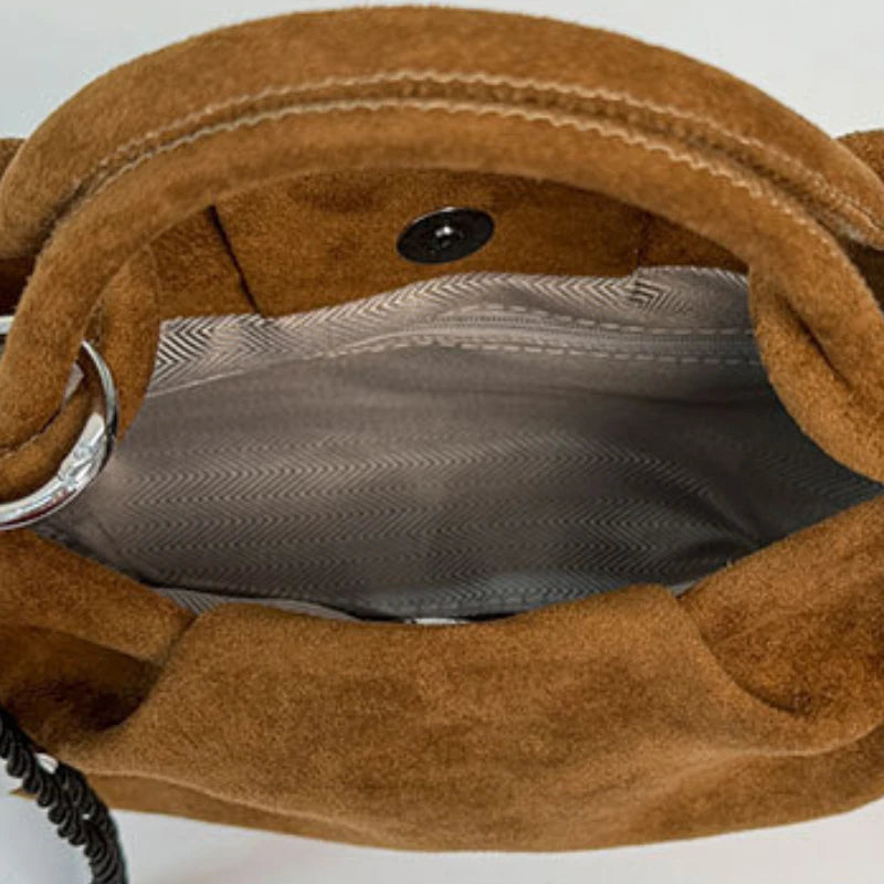 Small Suede Shoulder Crossbody Bag