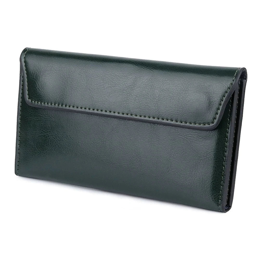 Women's Ultra-Thin Leather Long Wallet