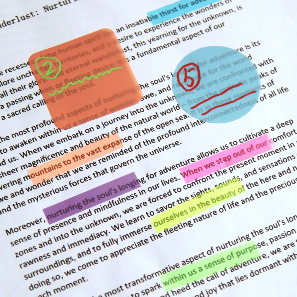Colorful Transparent Index Memo Pads