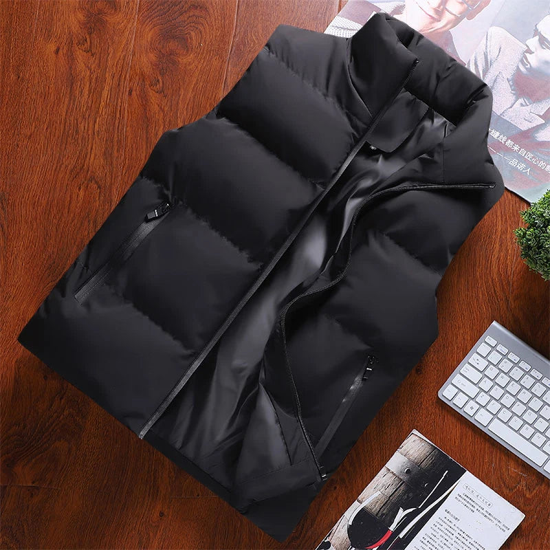 Men's Quilted Puffer Vest with Full Zip