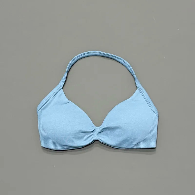 Soutien-gorge de sport dos nu à maintien élevé pour femme, haut de fitness sans couture, respirant, pour yoga, course et entraînement