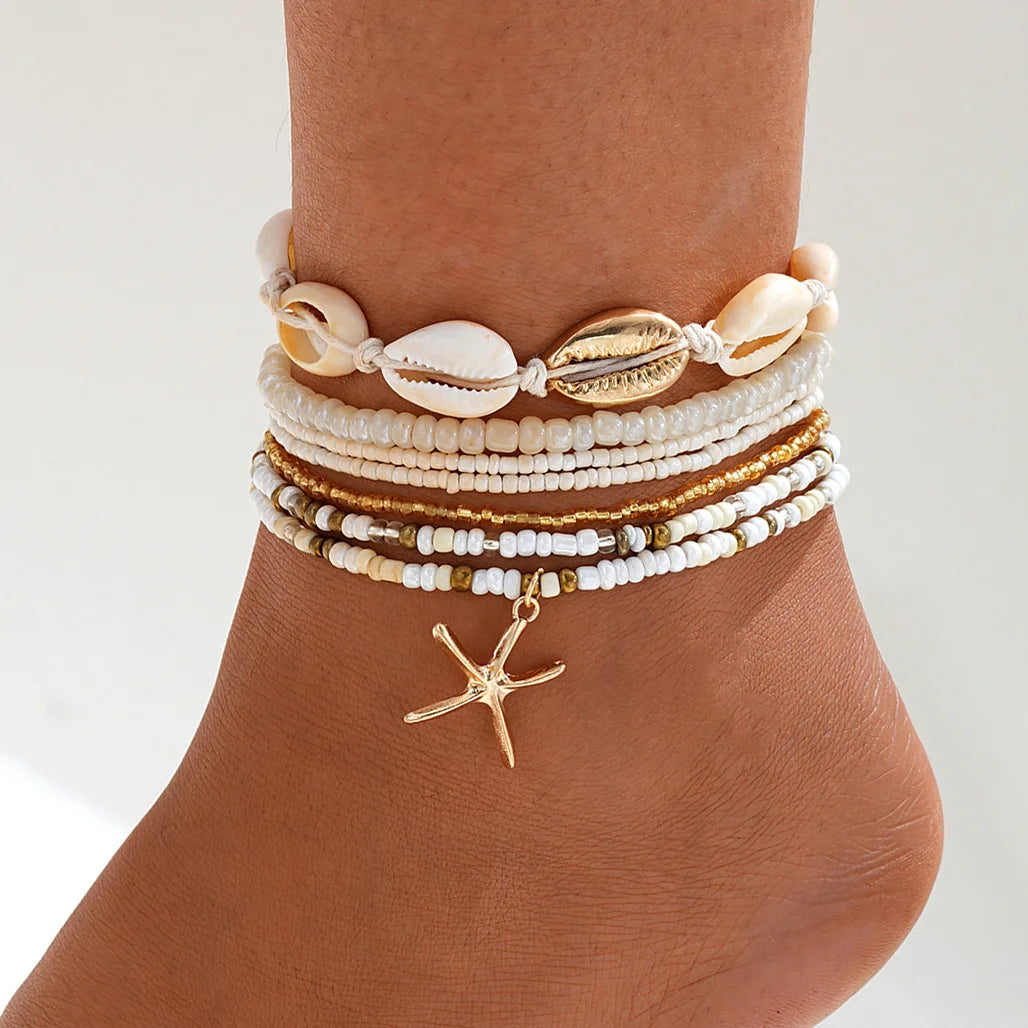Layered Anklet Set
