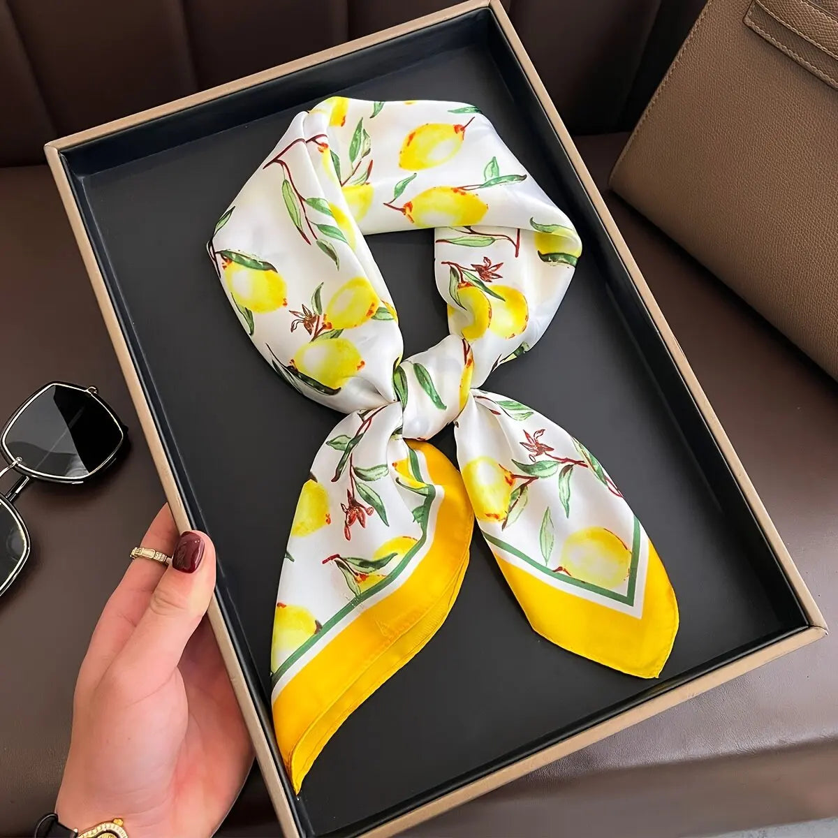 Foulard pour femme 70X70cm mode 2025, imprimé, pashmina, foulard en soie, châle carré, bandeau décoratif, tour de cou, design de luxe, bandana