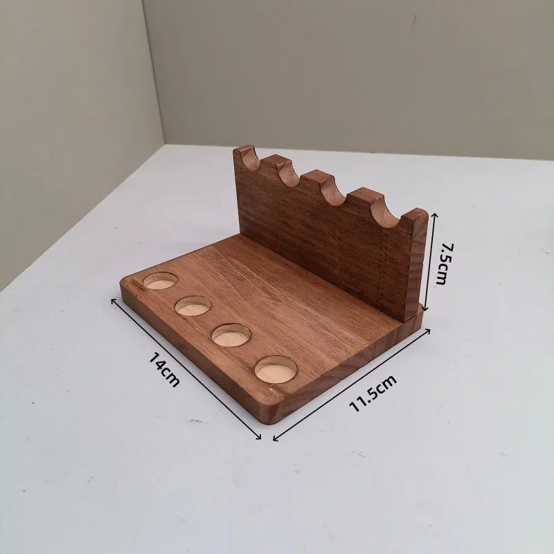 Walnut Wood Multifunction Desk Organizer
