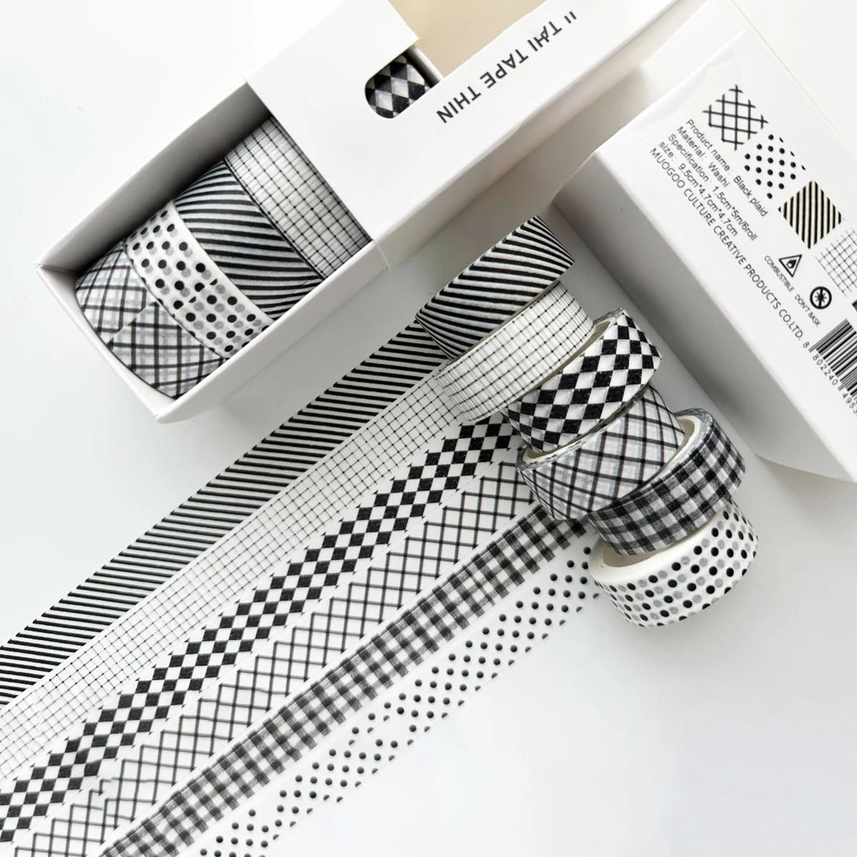 Retro Washi Tape Set (6 Rolls)