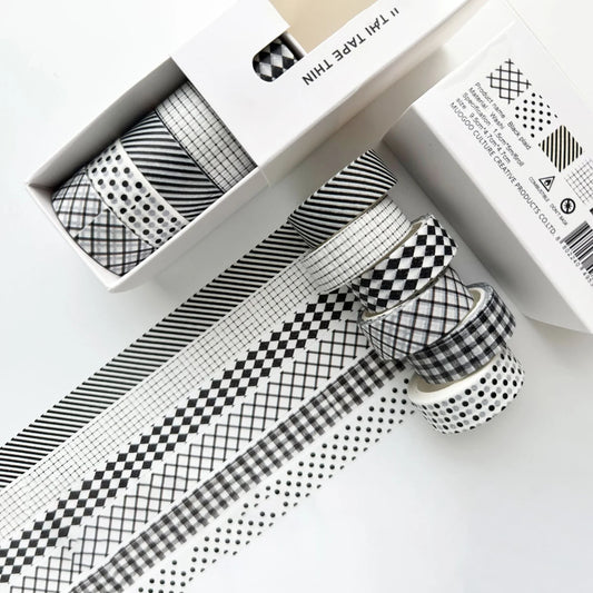 Retro Washi Tape Set (6 Rolls)