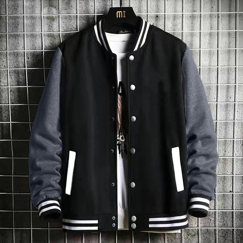 Unisex Oversized Baseball Jacket – Loose Fit