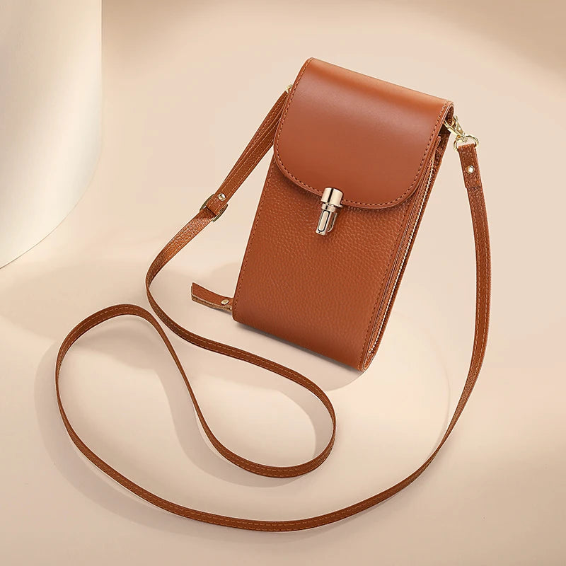 Genuine Leather Phone Crossbody Bag