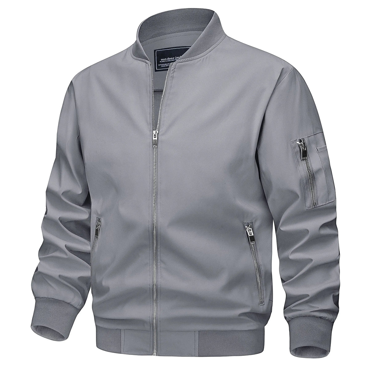 Men's Lightweight Daily Jacket – Windproof, Zip Pockets