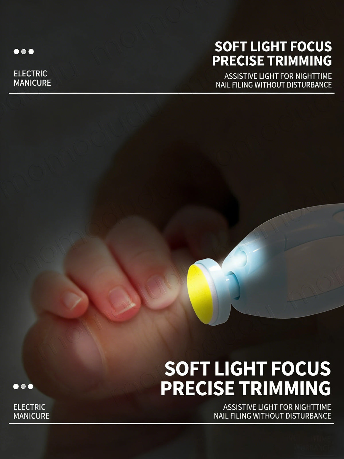 Electric Baby Nail Trimmer with LED Light