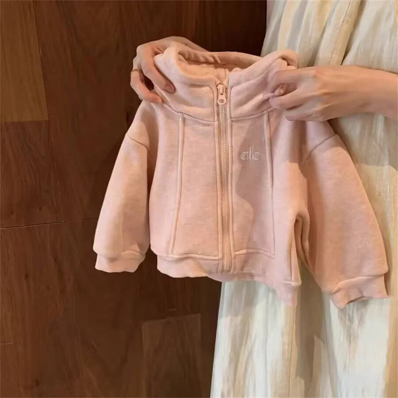 Girls' 2-Piece Fleece-Lined Winter Set – Jacket & Wide-Leg Pants