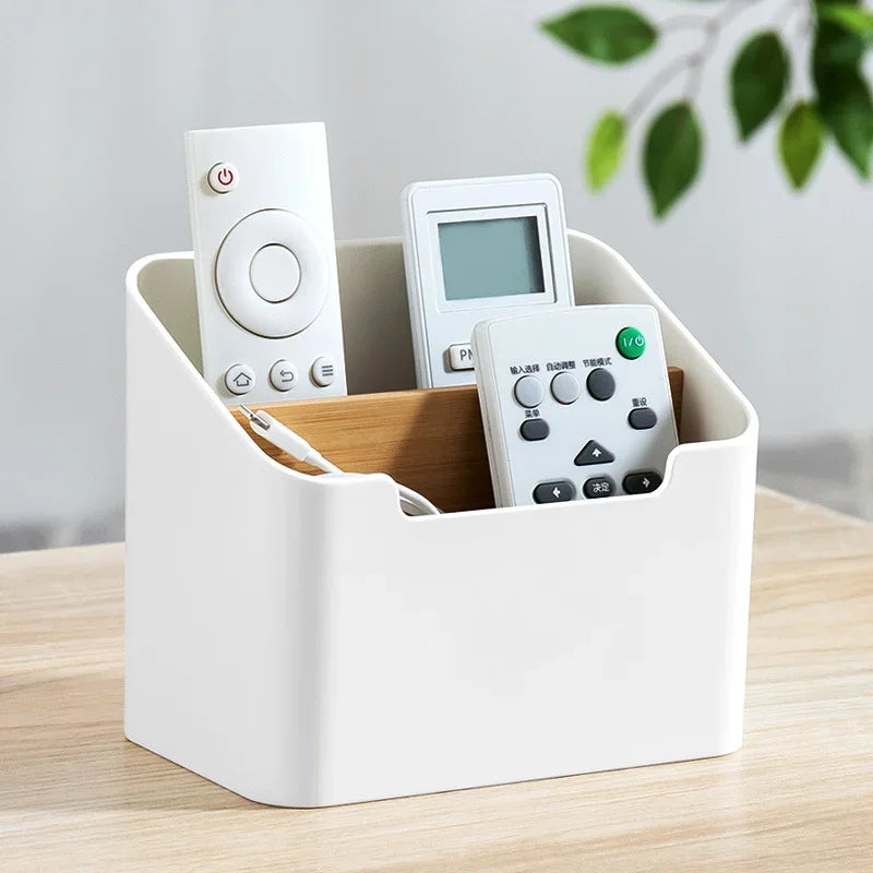 Multi-Compartment Desktop Storage Box with Tissue Dispenser