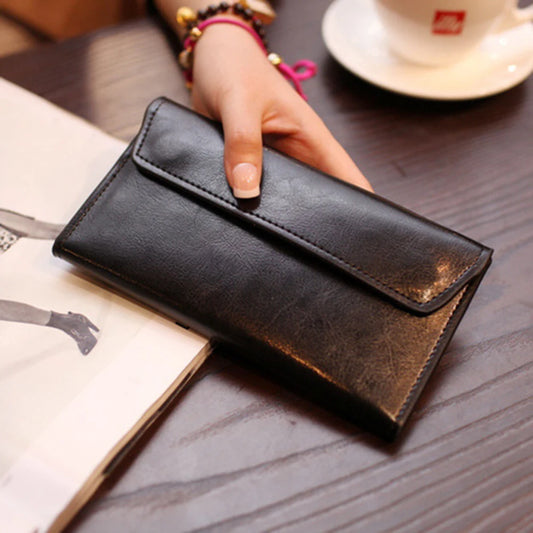 Women's Ultra-Thin Leather Long Wallet