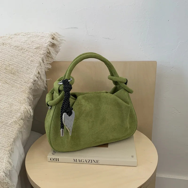 Small Suede Shoulder Crossbody Bag