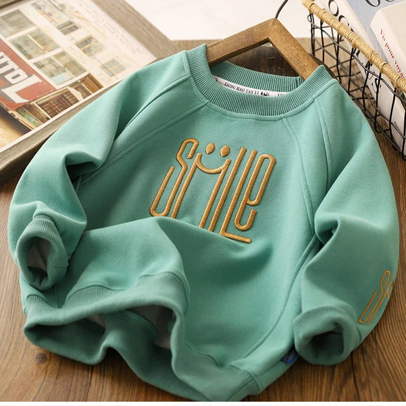 Boys' Letter Print Sweatshirt – Long Sleeve