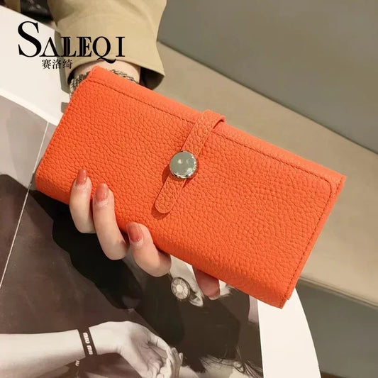 Women's Genuine Leather Long Clutch Wallet